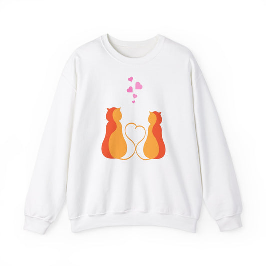 Sweatshirt  2 chats amoureux