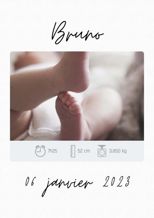 Affiche naissance simple