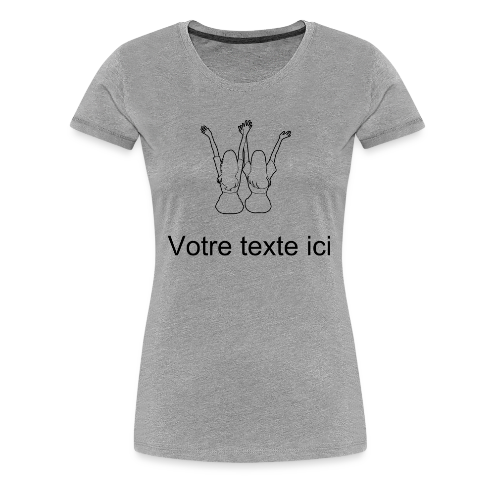 T-shirt Femme - Meilleures AMIES - gris chiné