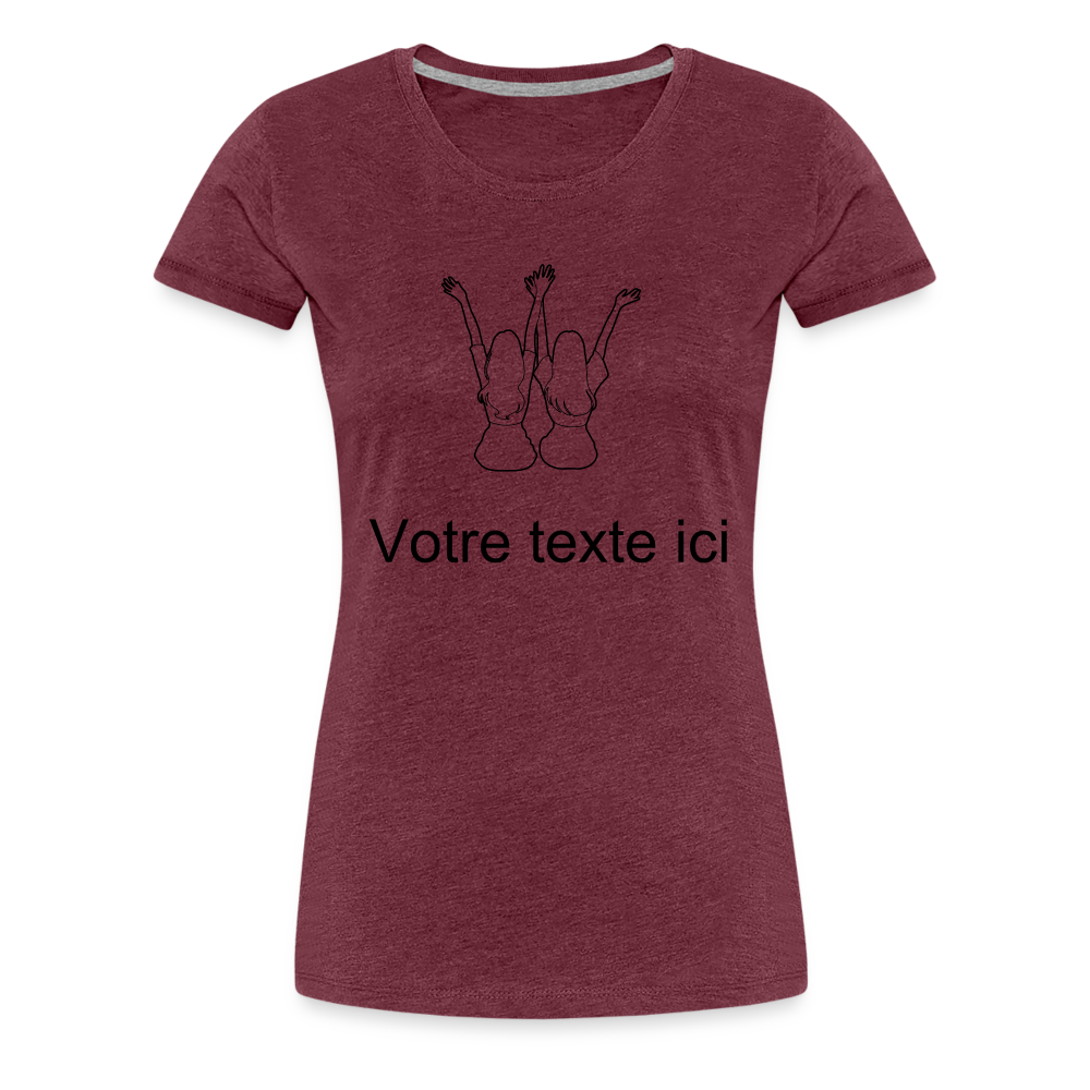 T-shirt Femme - Meilleures AMIES - rouge bordeaux chiné