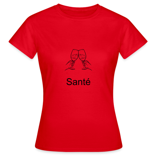 T-shirt Femme Santé - rouge