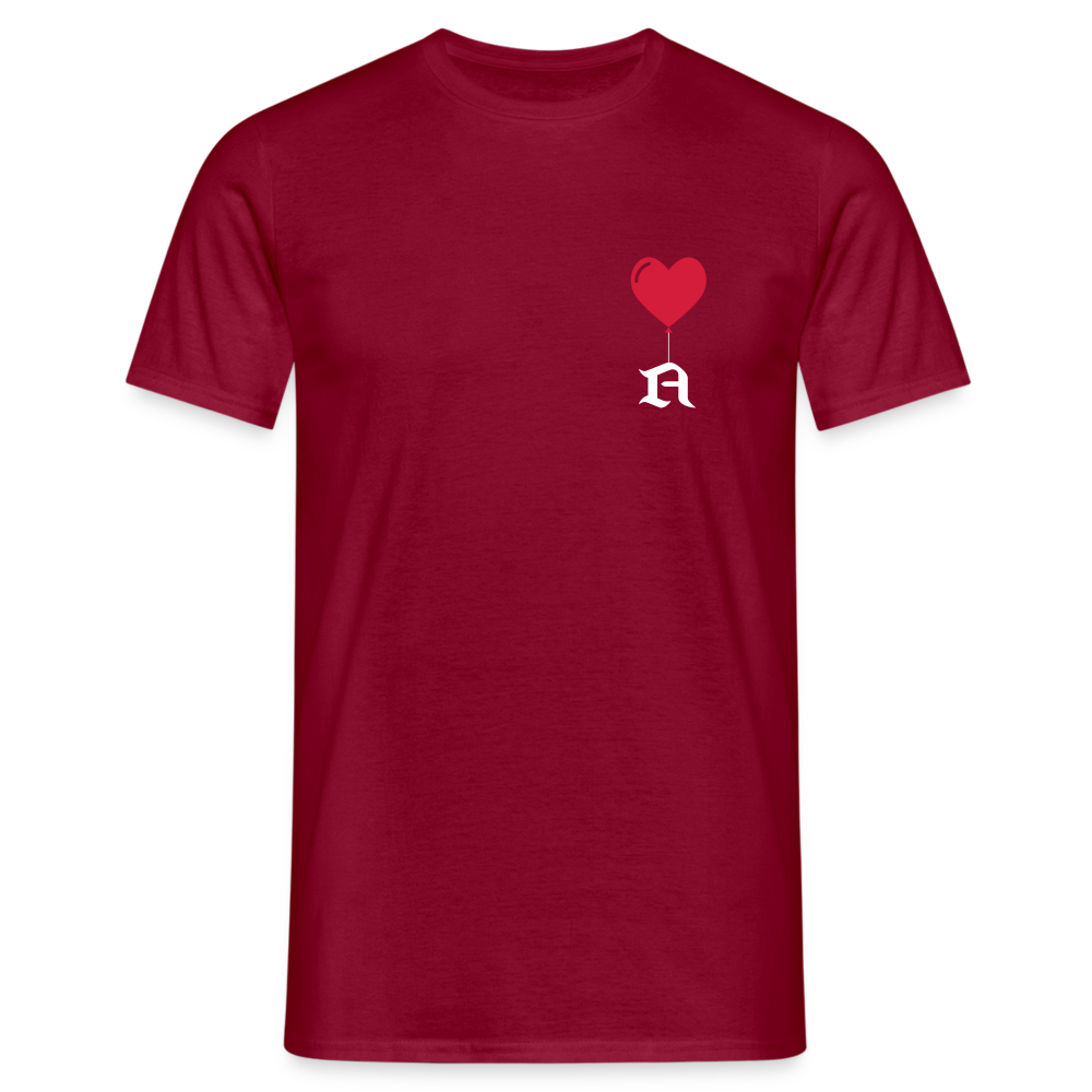 T-shirt Homme a personnaliser avec une initiale - rouge brique