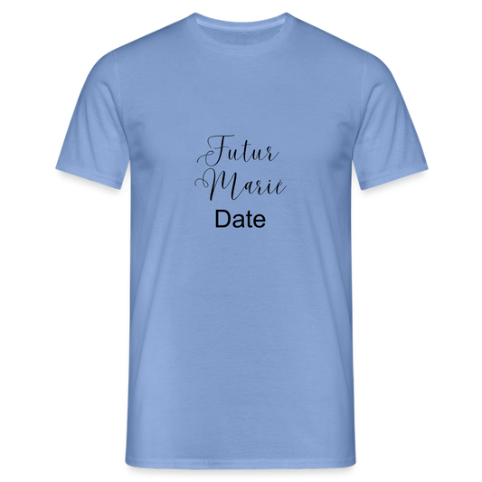 T-shirt Homme Futur marié + date a personnaliser - carolina blue