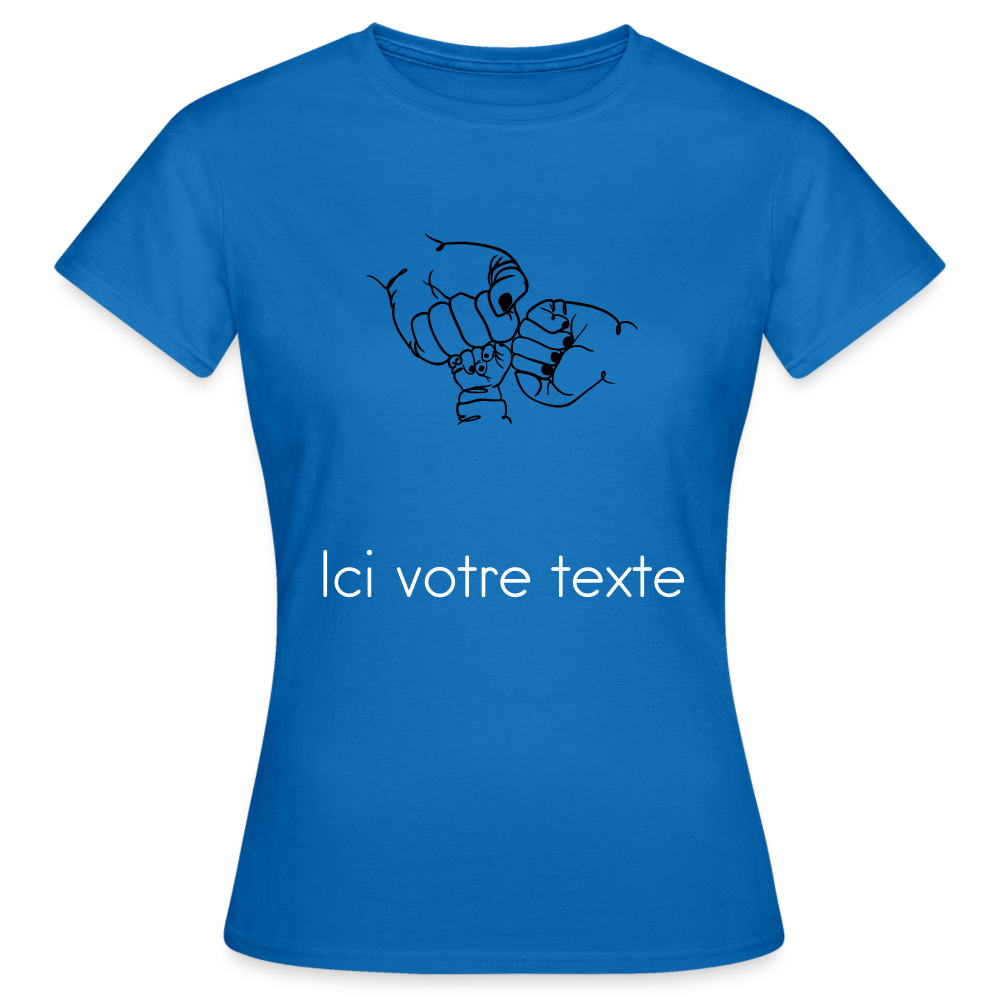 T-shirt Femme Mains - bleu royal