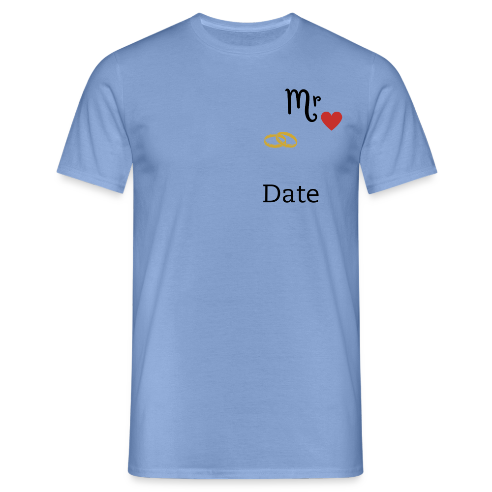 T-shirt Homme Mr + date a personnaliser - carolina blue