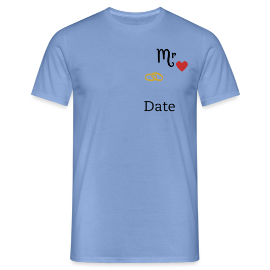 T-shirt Homme Mr + date a personnaliser - carolina blue