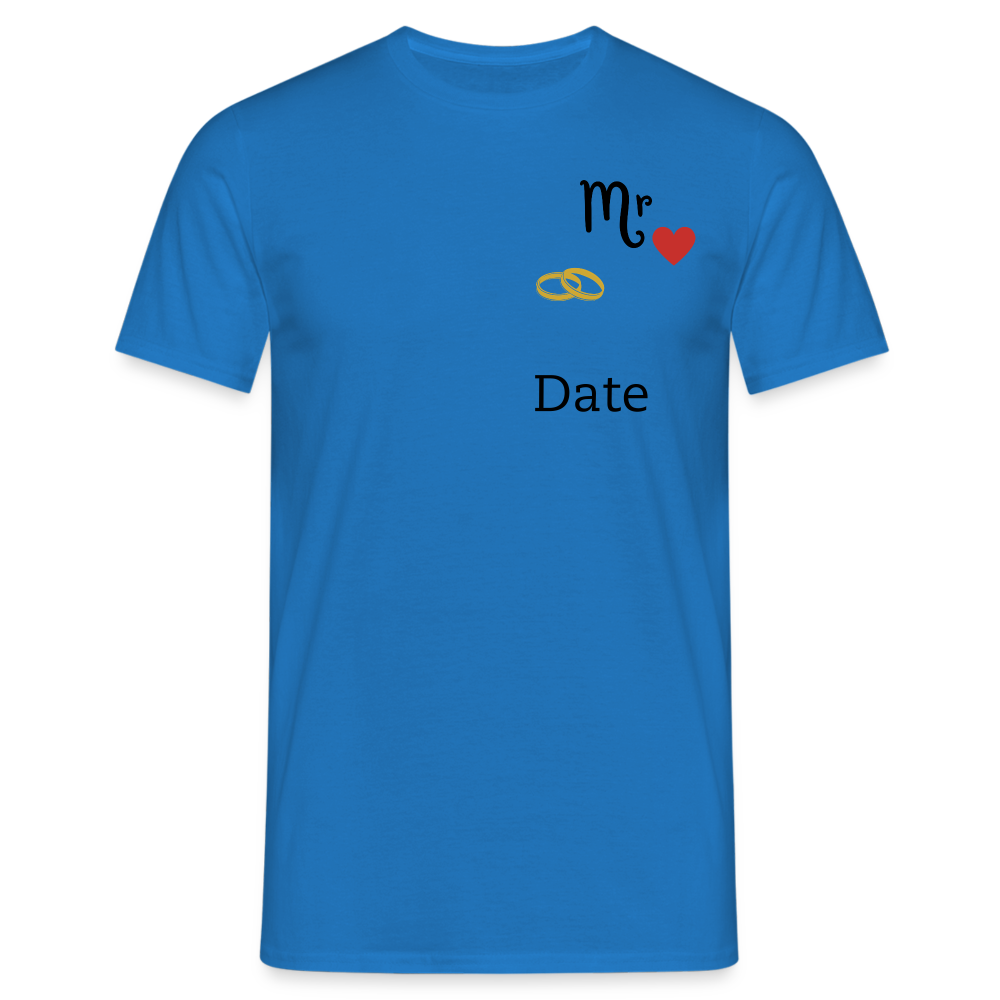 T-shirt Homme Mr + date a personnaliser - bleu royal