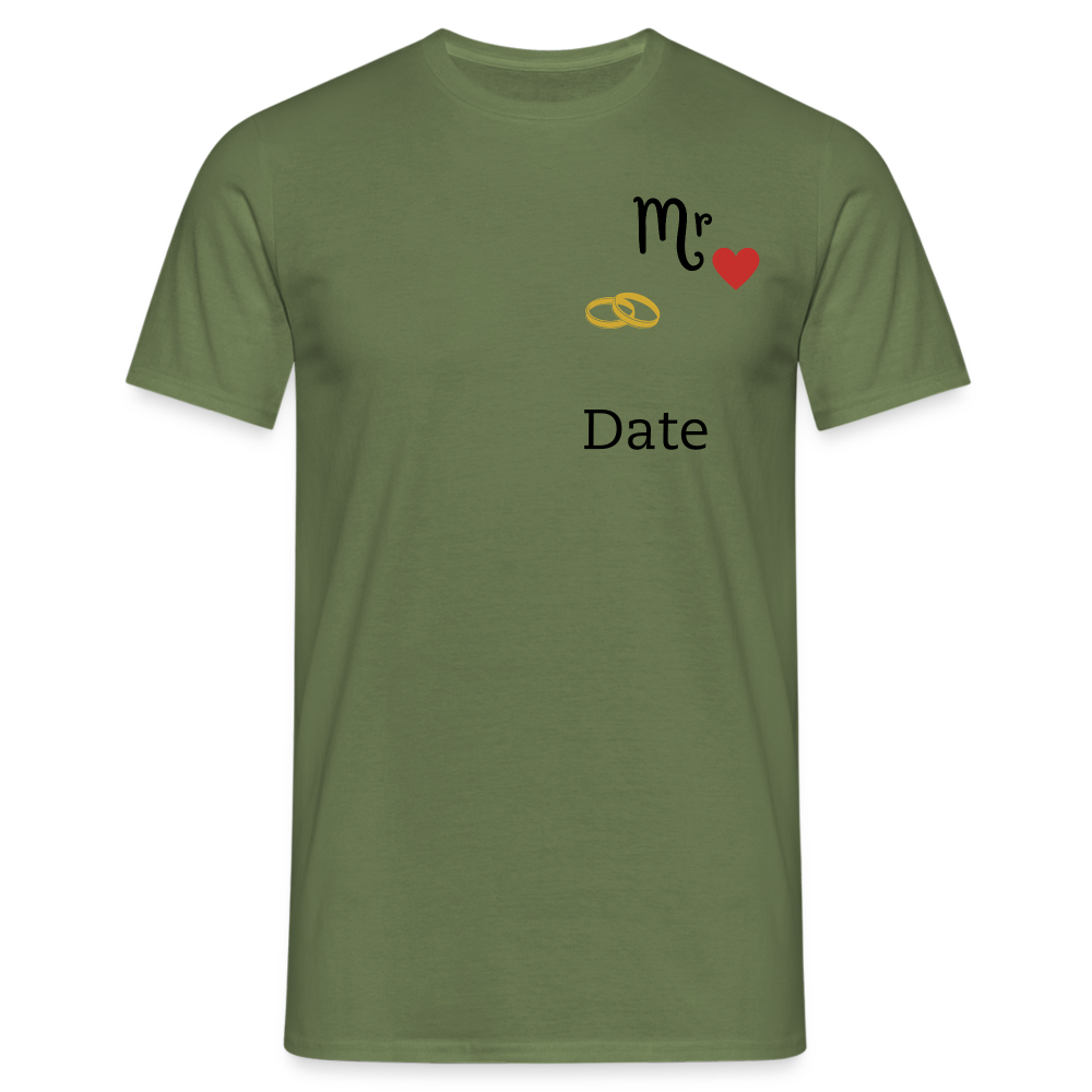 T-shirt Homme Mr + date a personnaliser - vert militaire