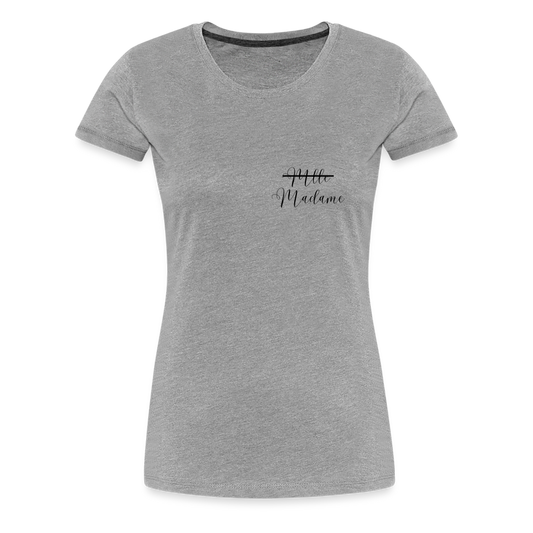 T-shirt Femme Mlle à Madame - gris chiné