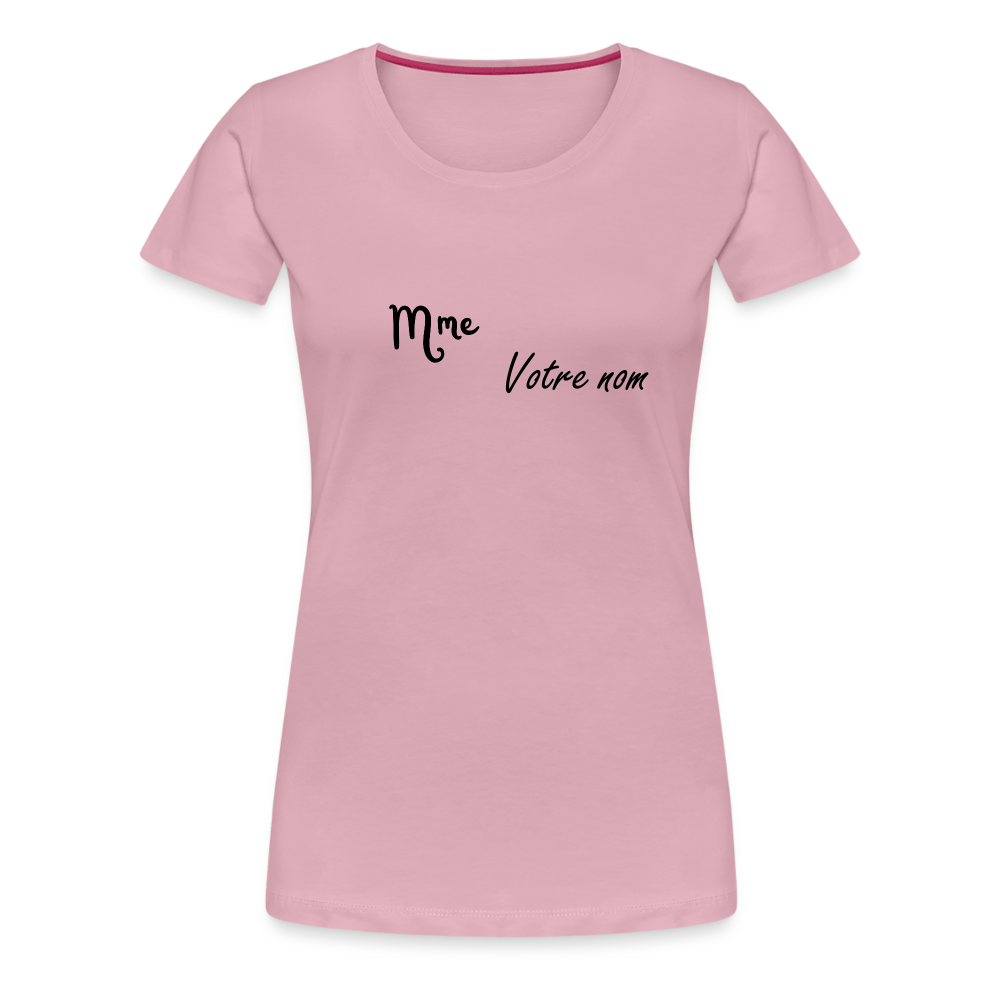 T-shirt Femme Madame + votre nom - rose liberty