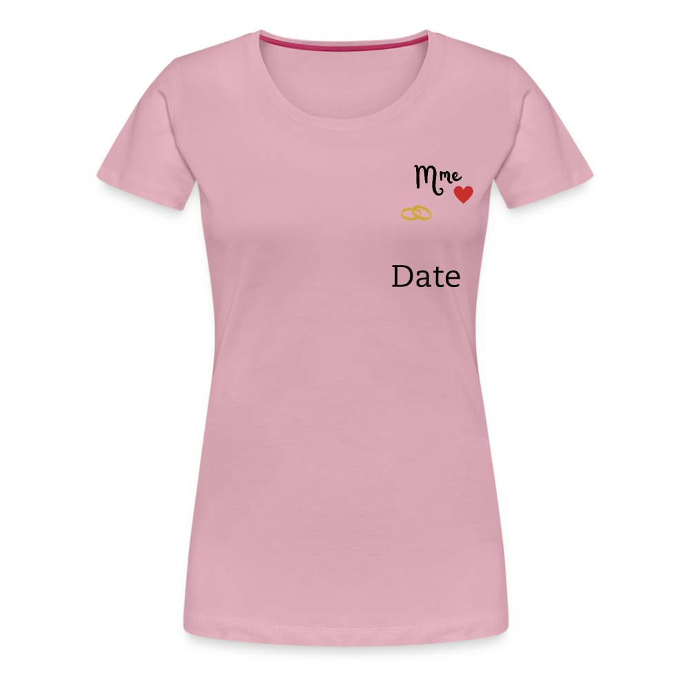 T-shirt Femme Mme + date à personnaliser - rose liberty