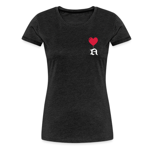 T-shirt Femme a personnaliser avec une initiale - charbon