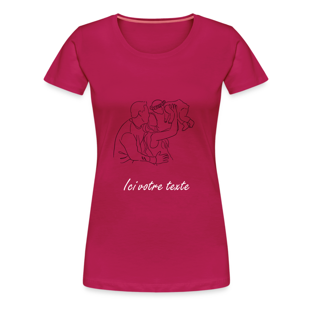 T-shirt Femme Famille a Personnaliser - rubis