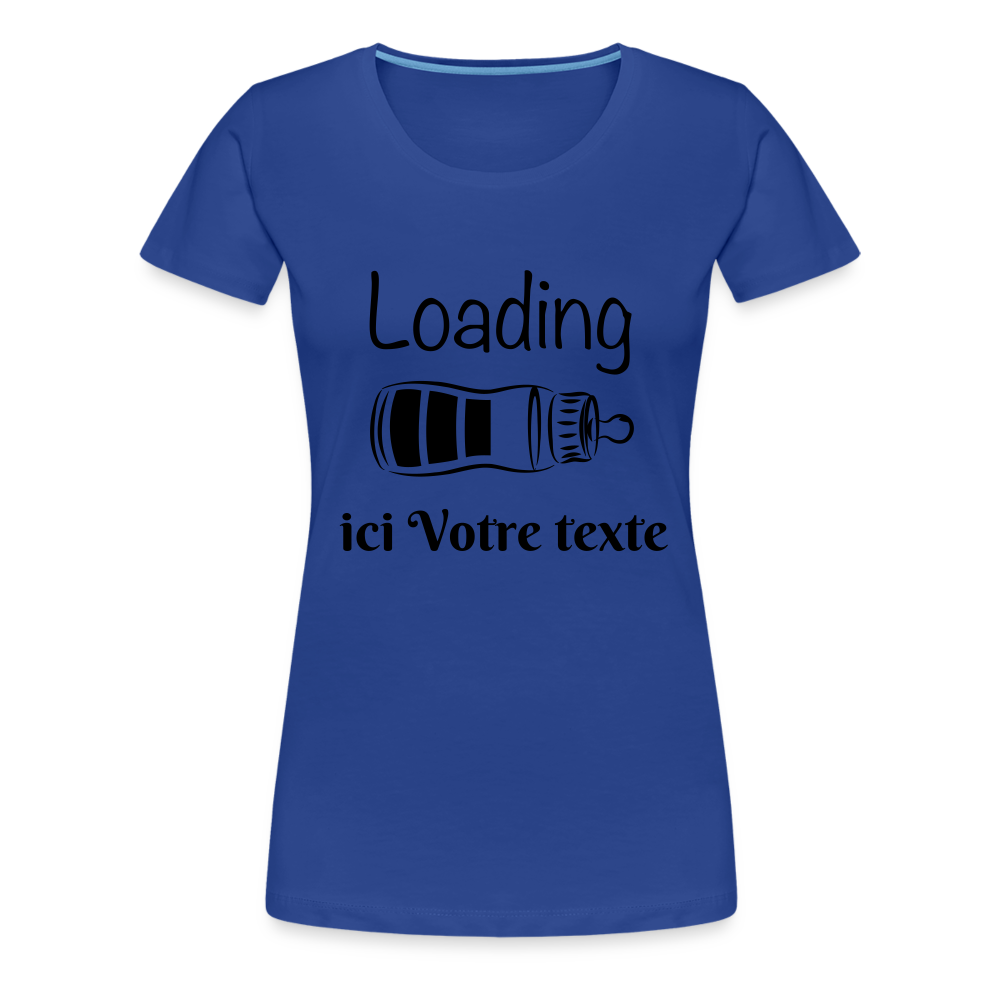 T-shirt Premium Femme bébé en cours + ajouter du texte - bleu roi