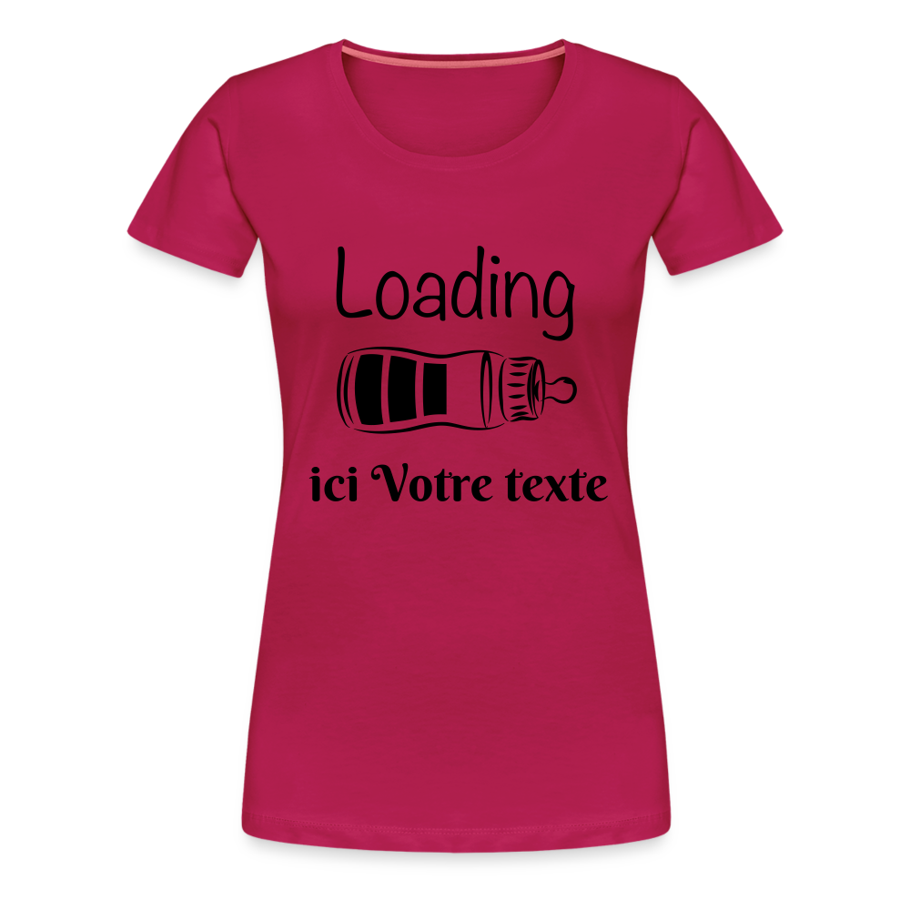 T-shirt Premium Femme bébé en cours + ajouter du texte - rubis