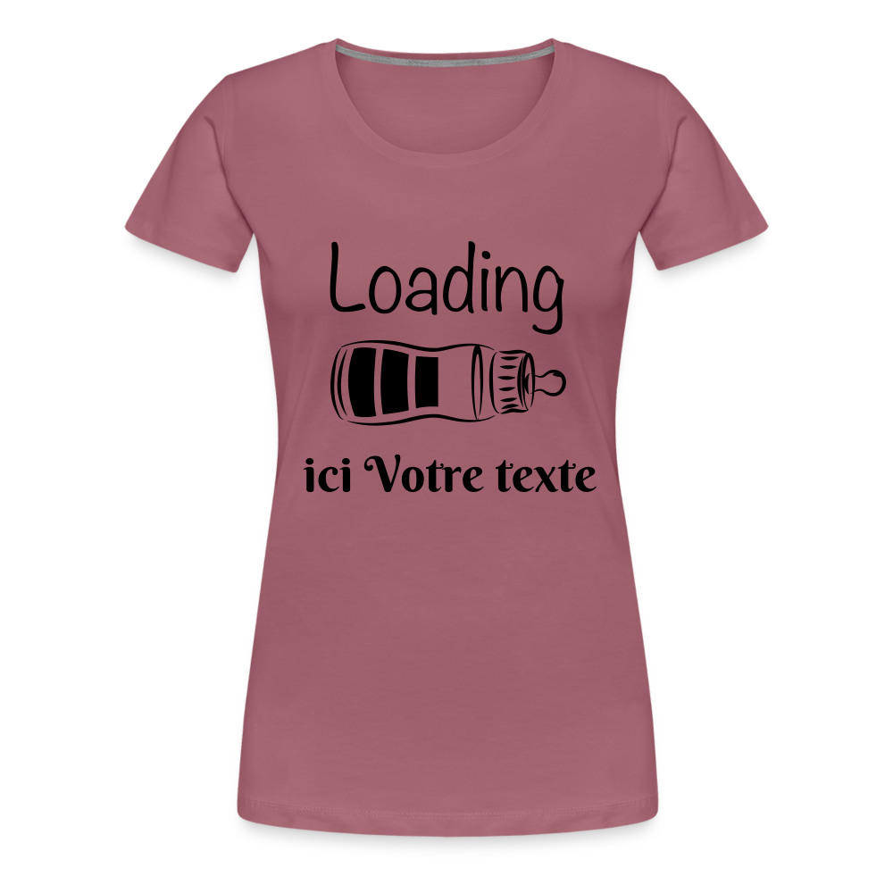 T-shirt Premium Femme bébé en cours + ajouter du texte - mauve