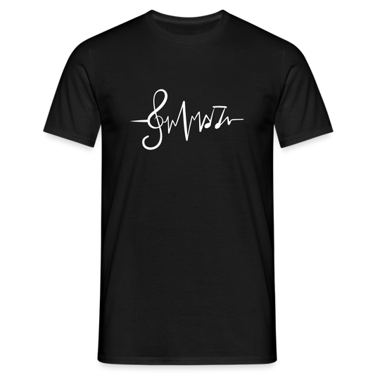 T-shirt Homme musique note - noir