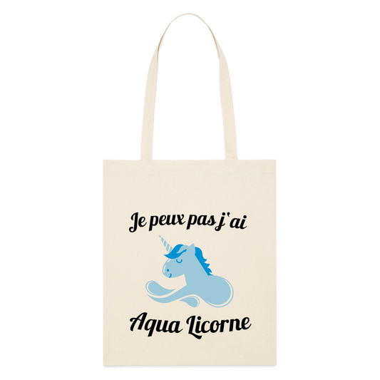 Tote bag bio Stanley/Stella aqua licorne - blanc cassé