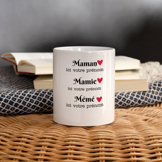 Mug blanc Maman / grand-mere / arrière grand-mère - blanc