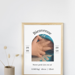 Affiche Naissance Personnalisée Élégante