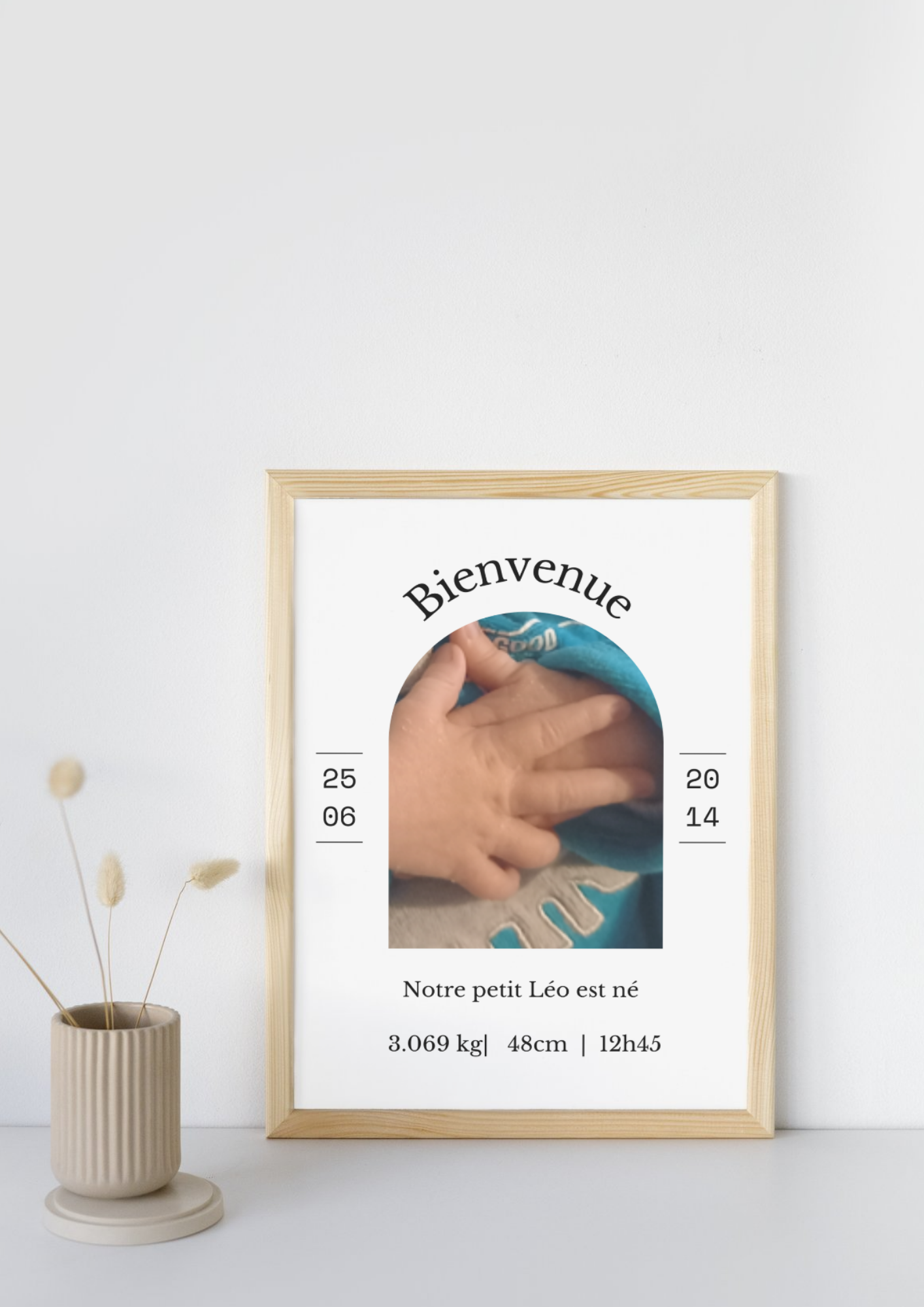 Affiche Naissance Personnalisée Élégante